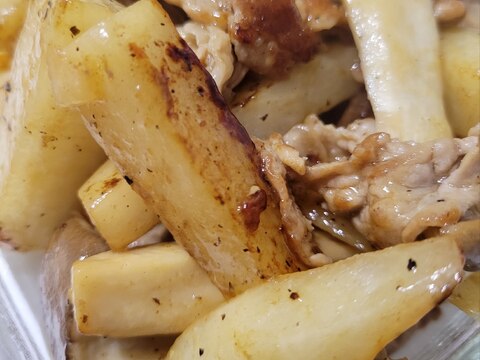 山芋とエリンギのバター醤油炒め